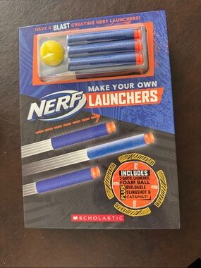NWT-Nerf Blue and Orange Foam Dart Launcher Kit with Yellow Foam Ball